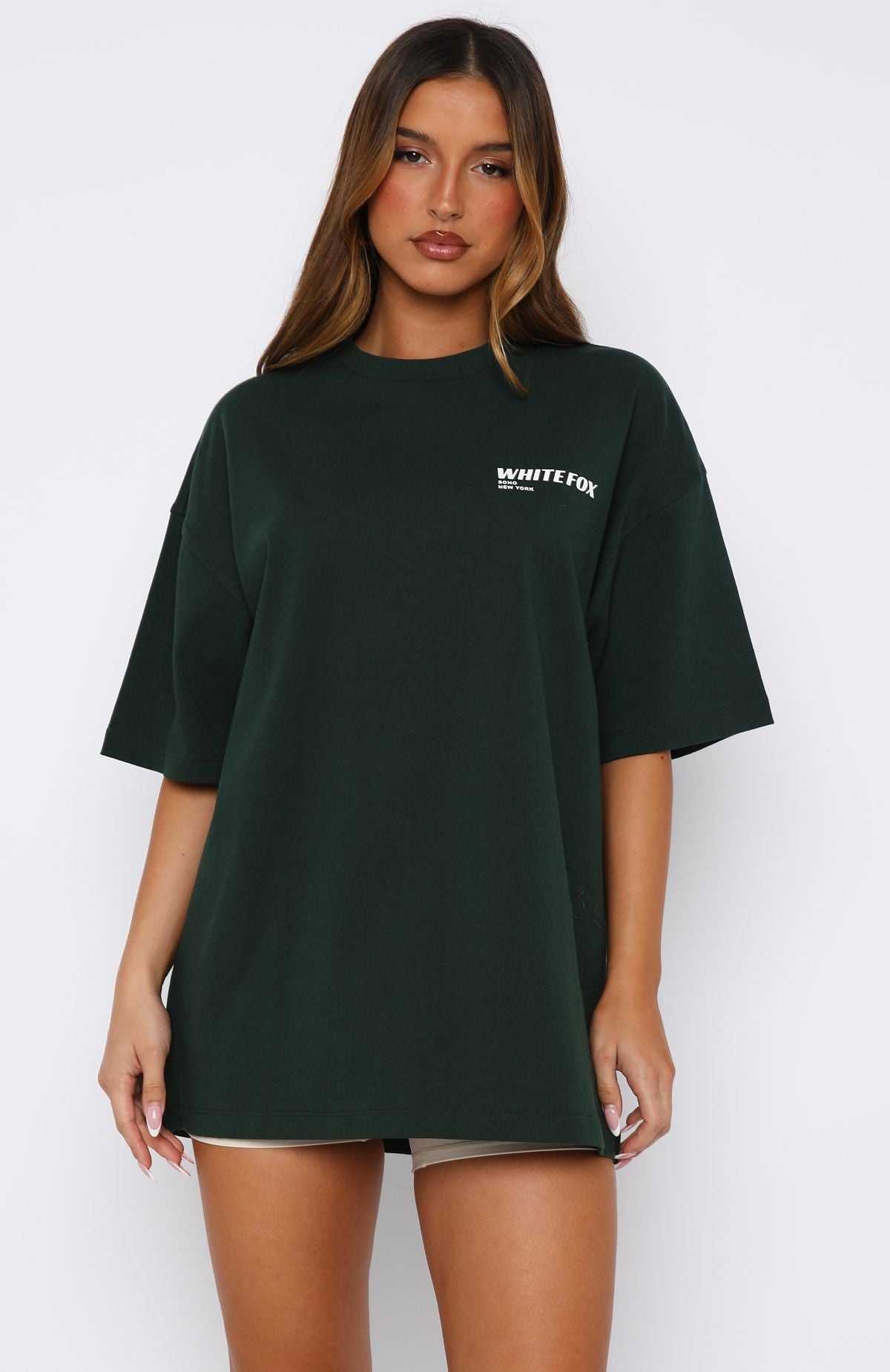 New York Archives Oversized Tee Forest Green
