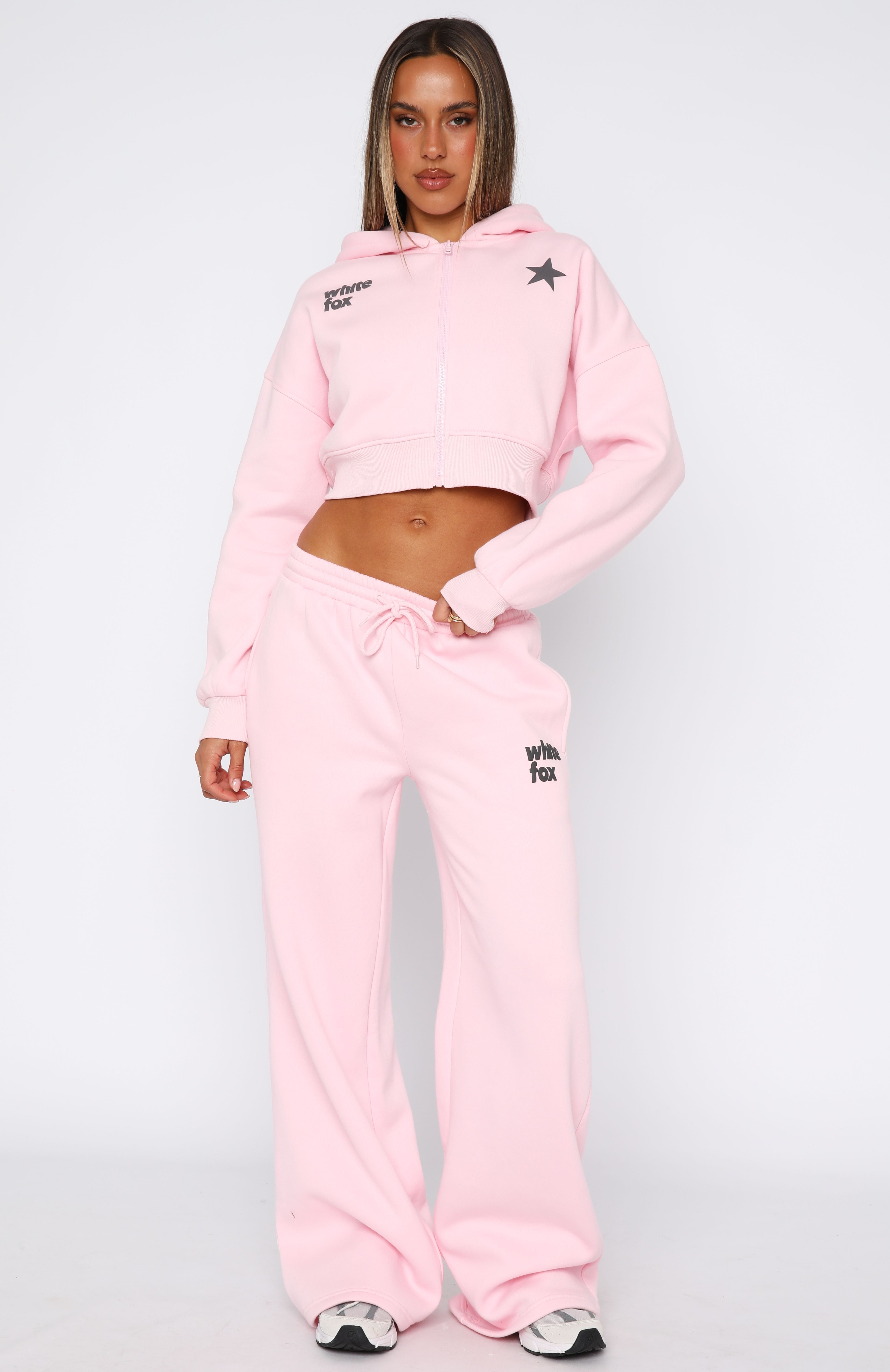 From The Archives Charli Wide Leg Sweatpants Pink