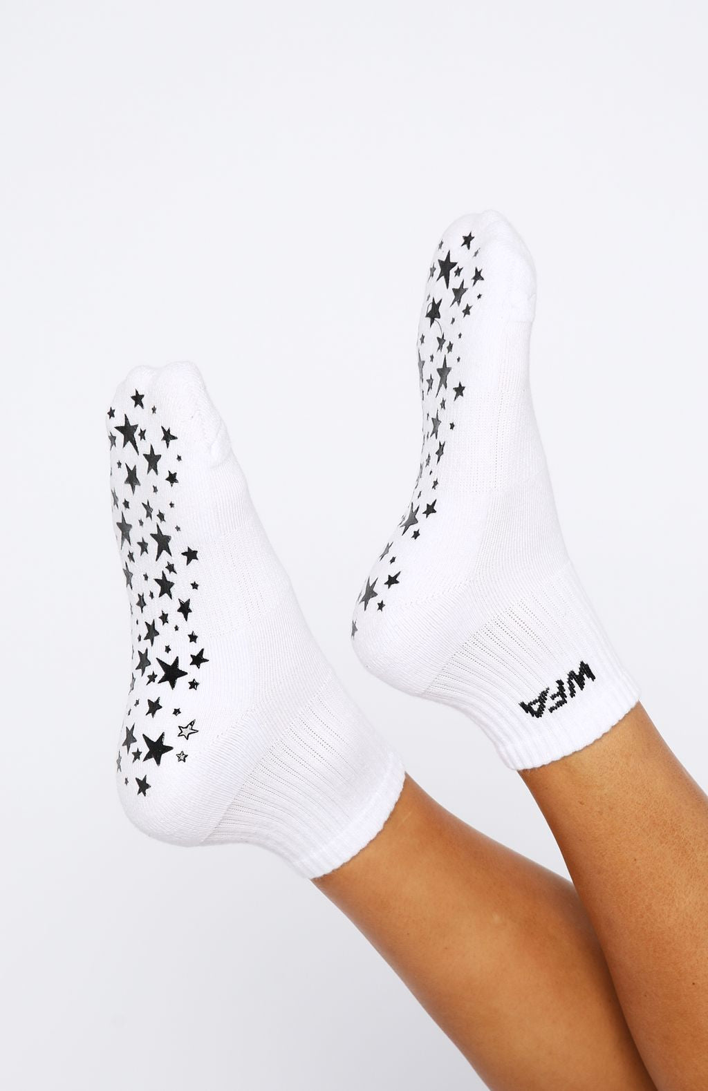 No Slowing Down Grip Socks White/Black