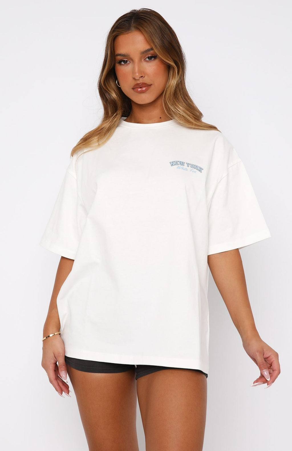 Team New York Oversized Tee White