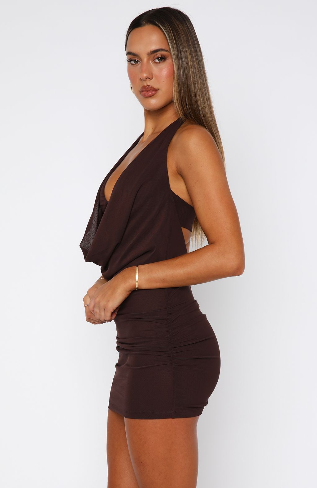 Better Than Revenge Mini Dress Chocolate