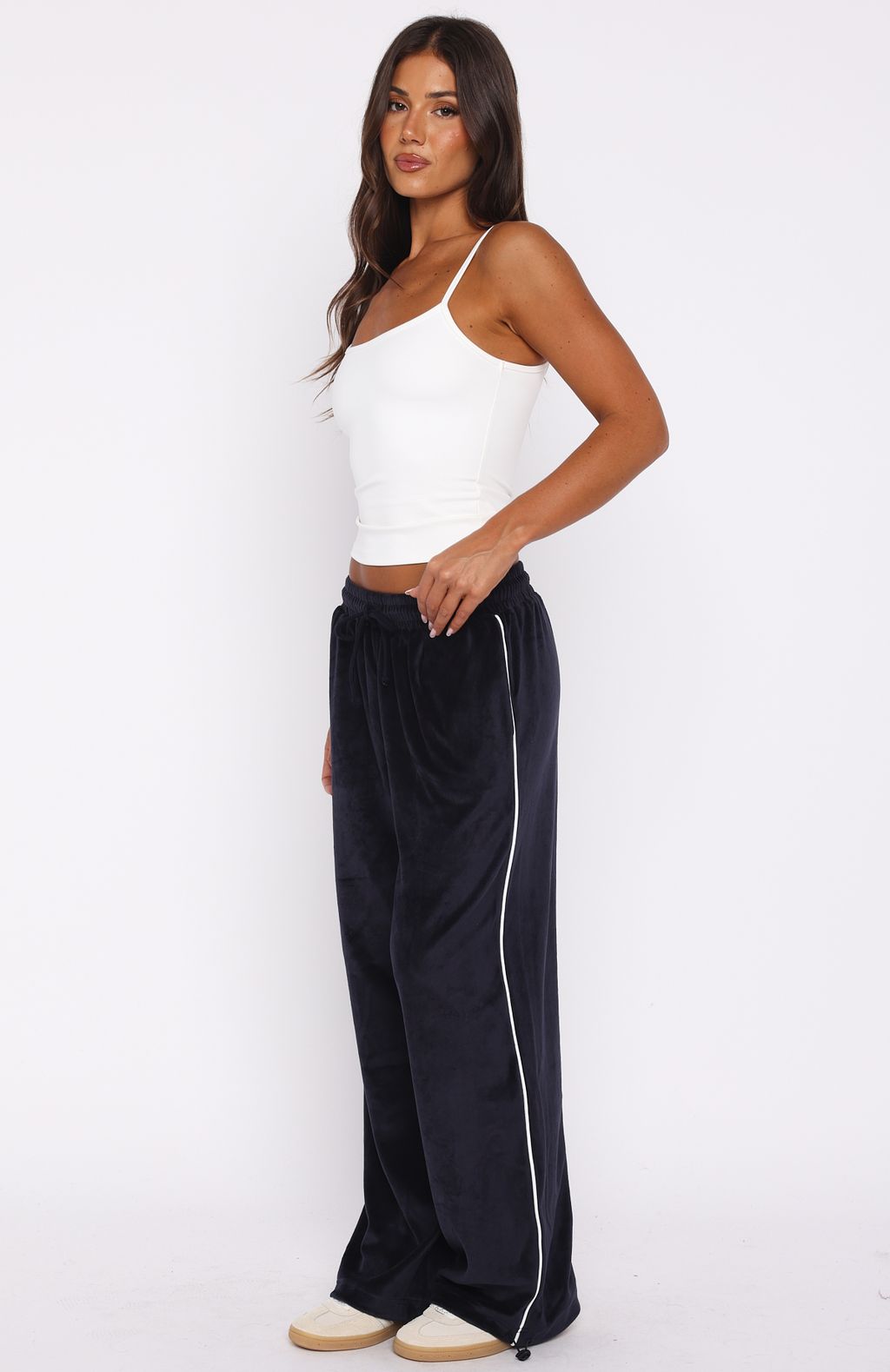 Soul Fire Velour Pants Navy