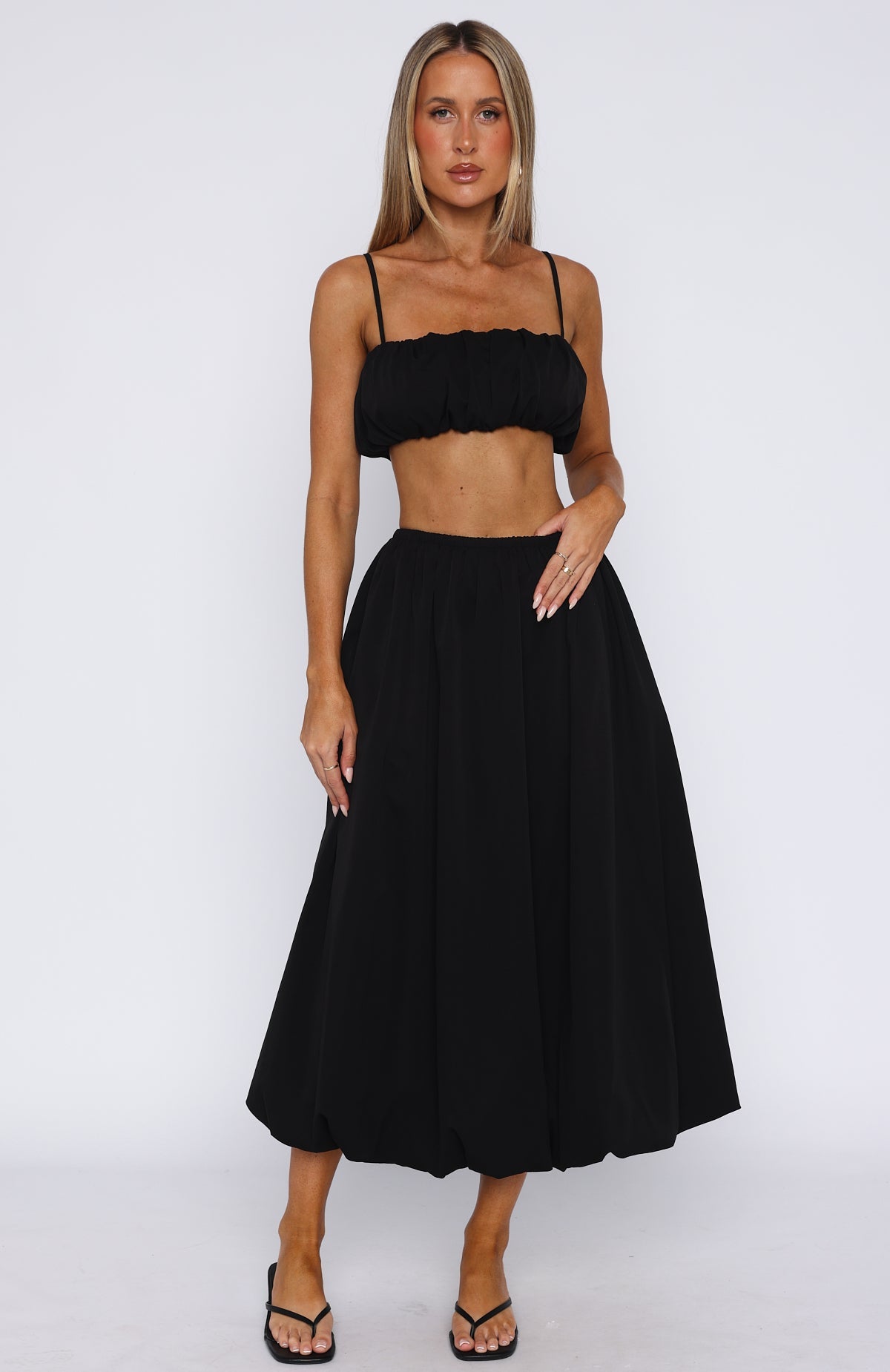 All I Wanted Was You Midi Skirt Black