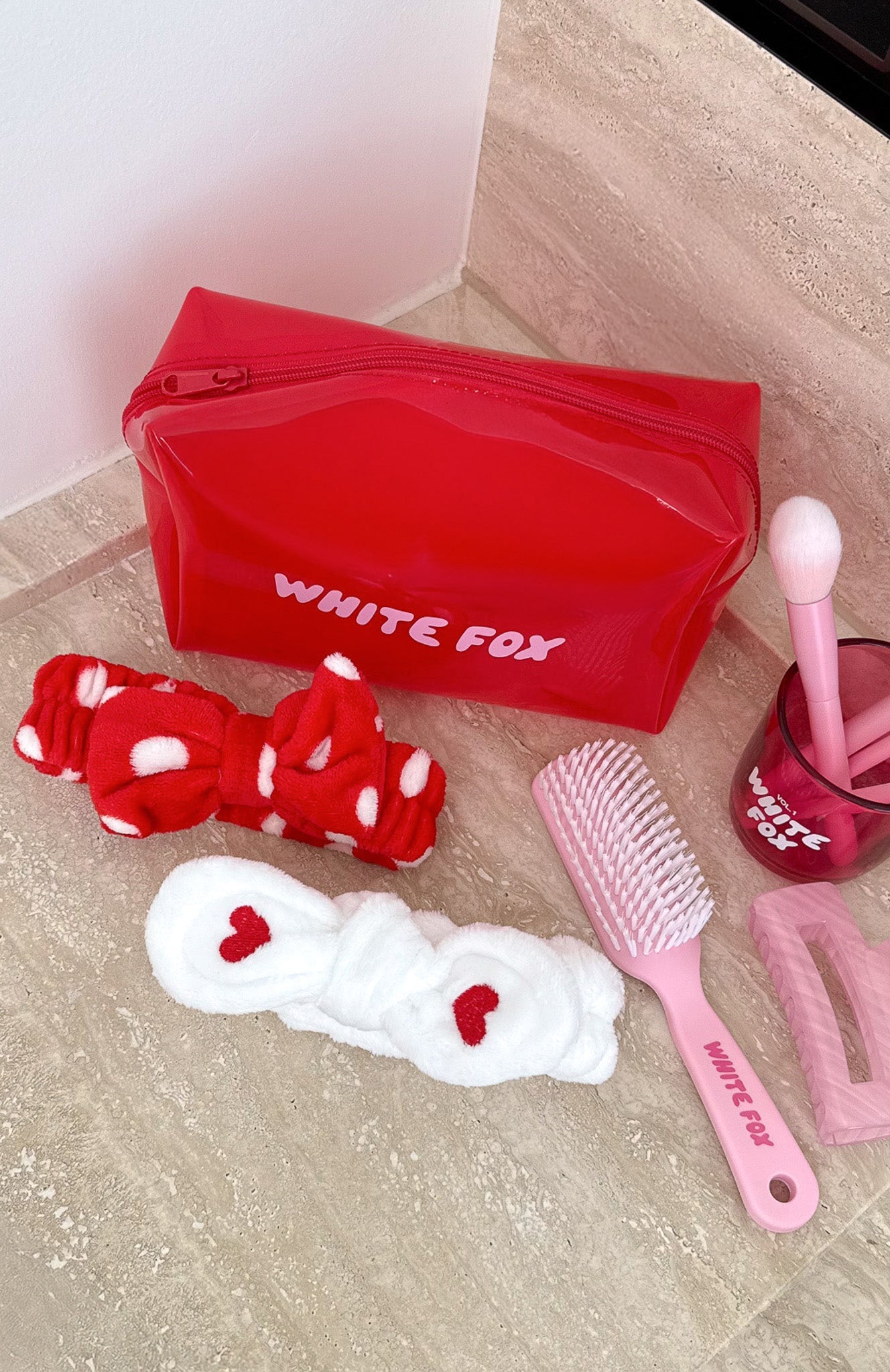 Kesia Beauty Headband 2 Pack Red/White