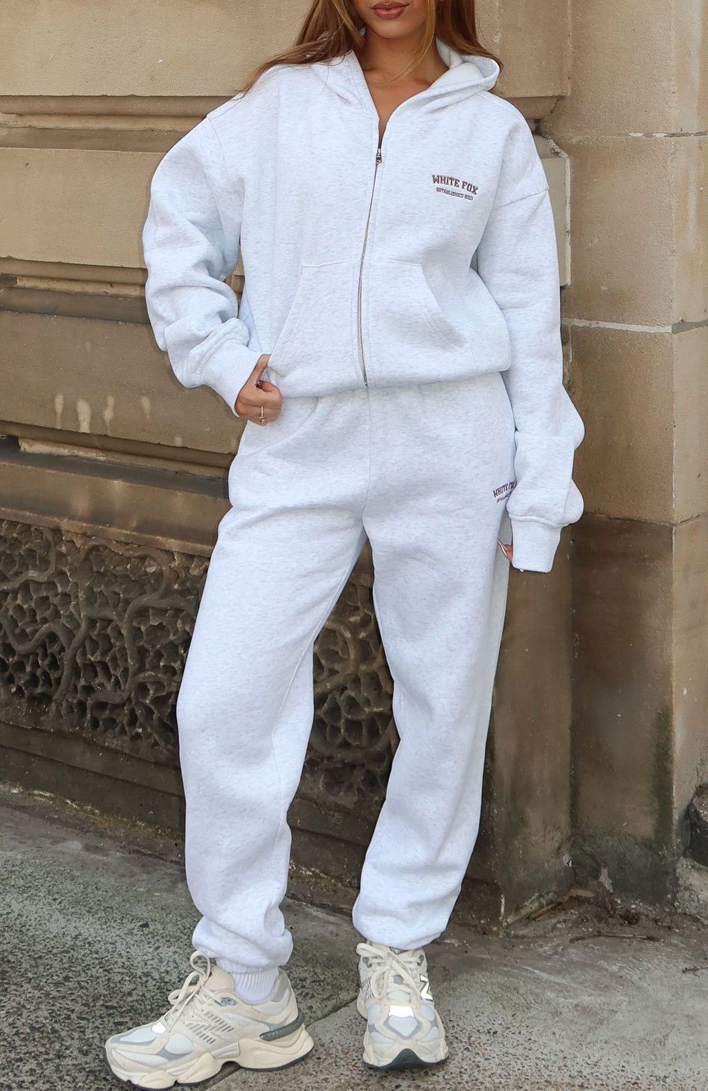 Can't Miss It Sweatpants Grey Marle/Rose Gold