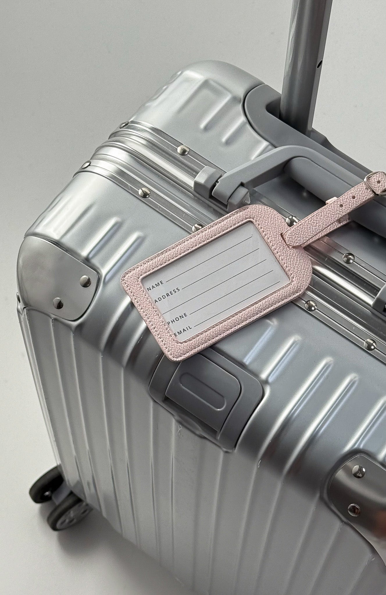 Checked In Luggage Tag Baby Pink
