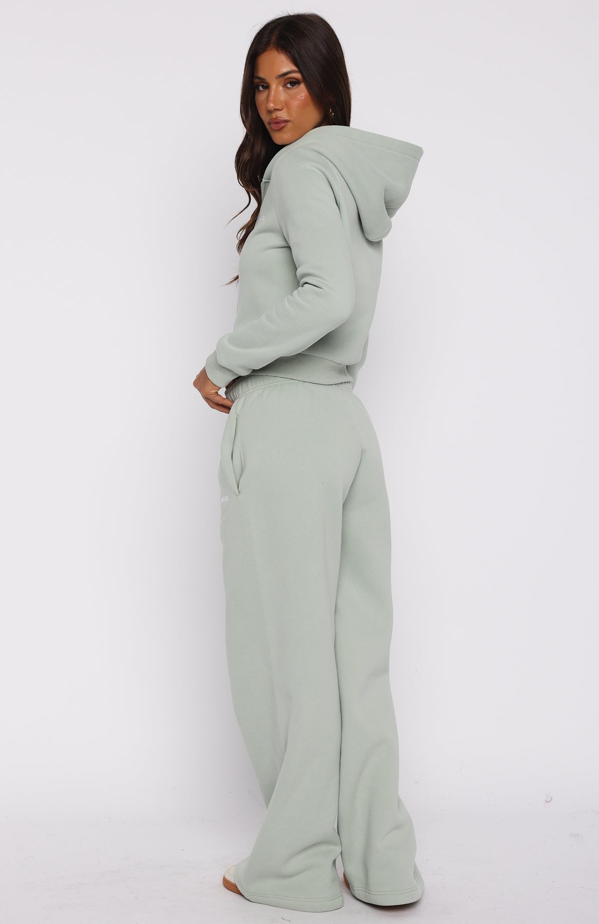 Comfy And Cute Wide Leg Sweatpants Seafoam