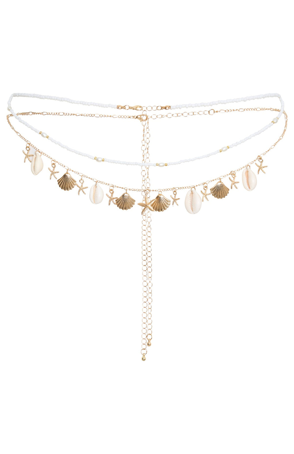 Cora Body Chain White/Gold