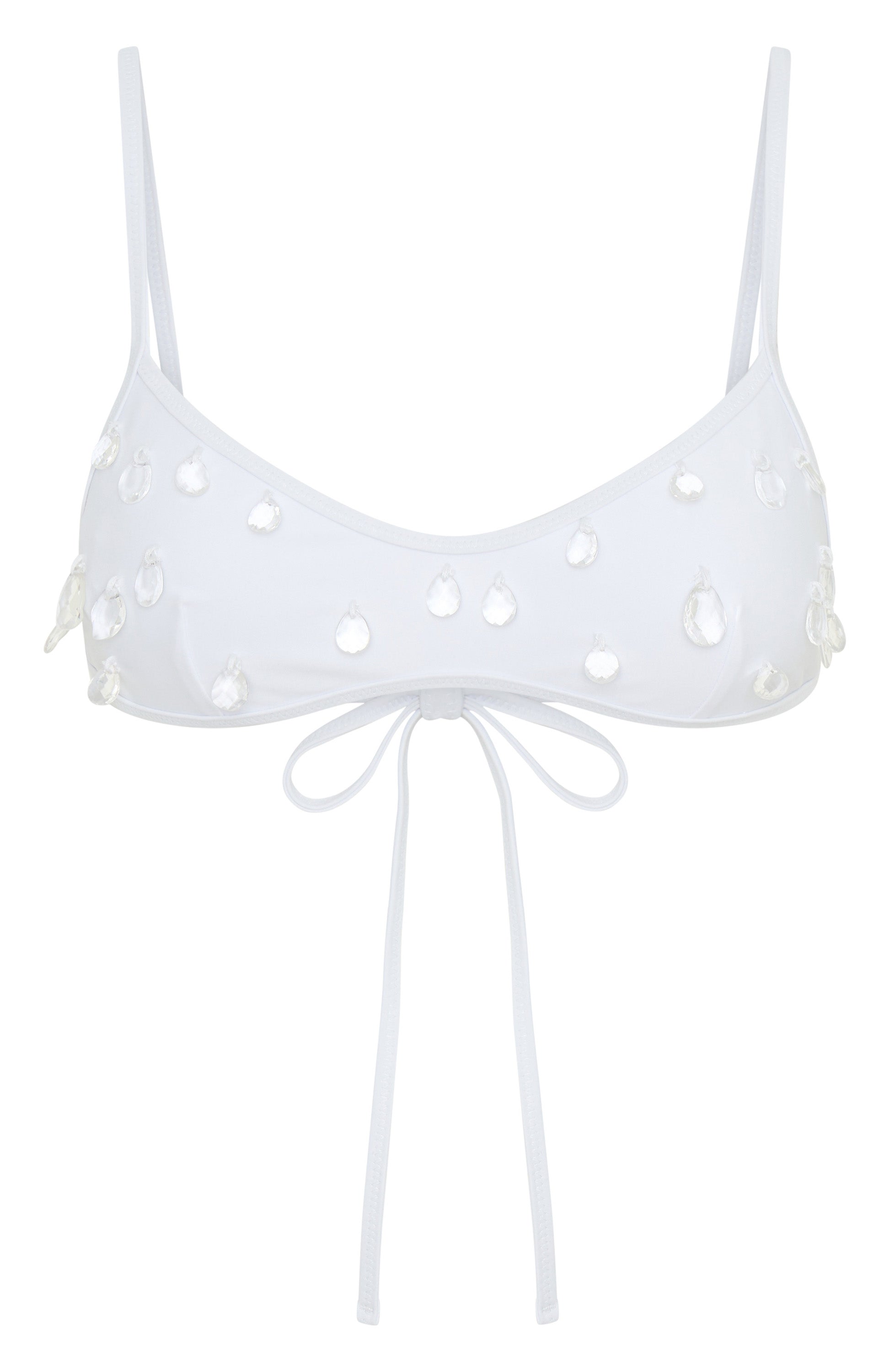 Crystal Coast Bikini Top White