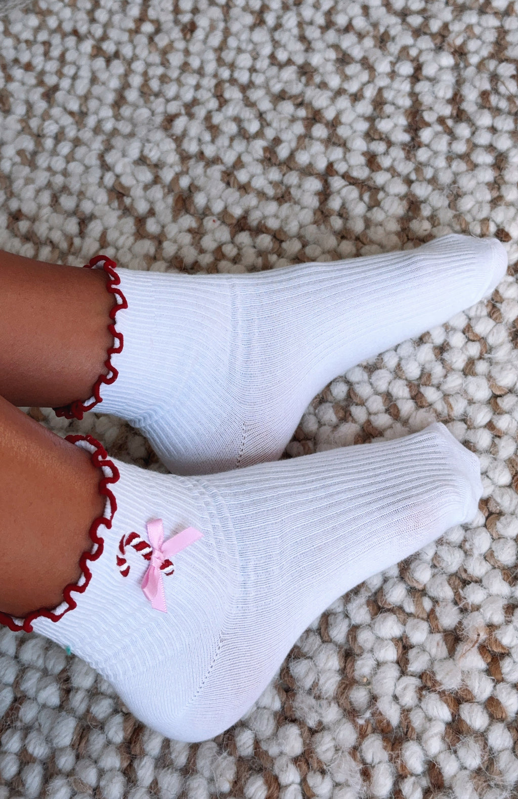 Festive Socks 2 Pack White