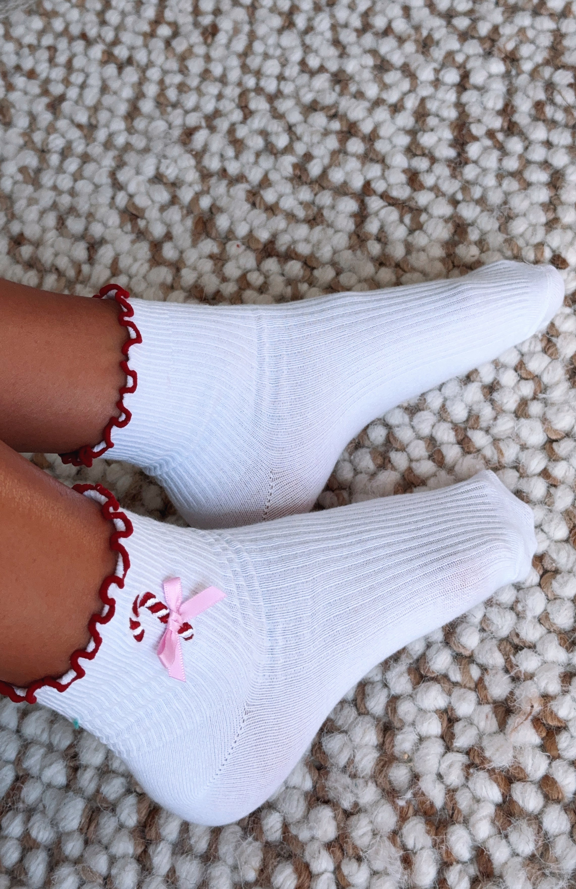 Festive Socks 2 Pack White