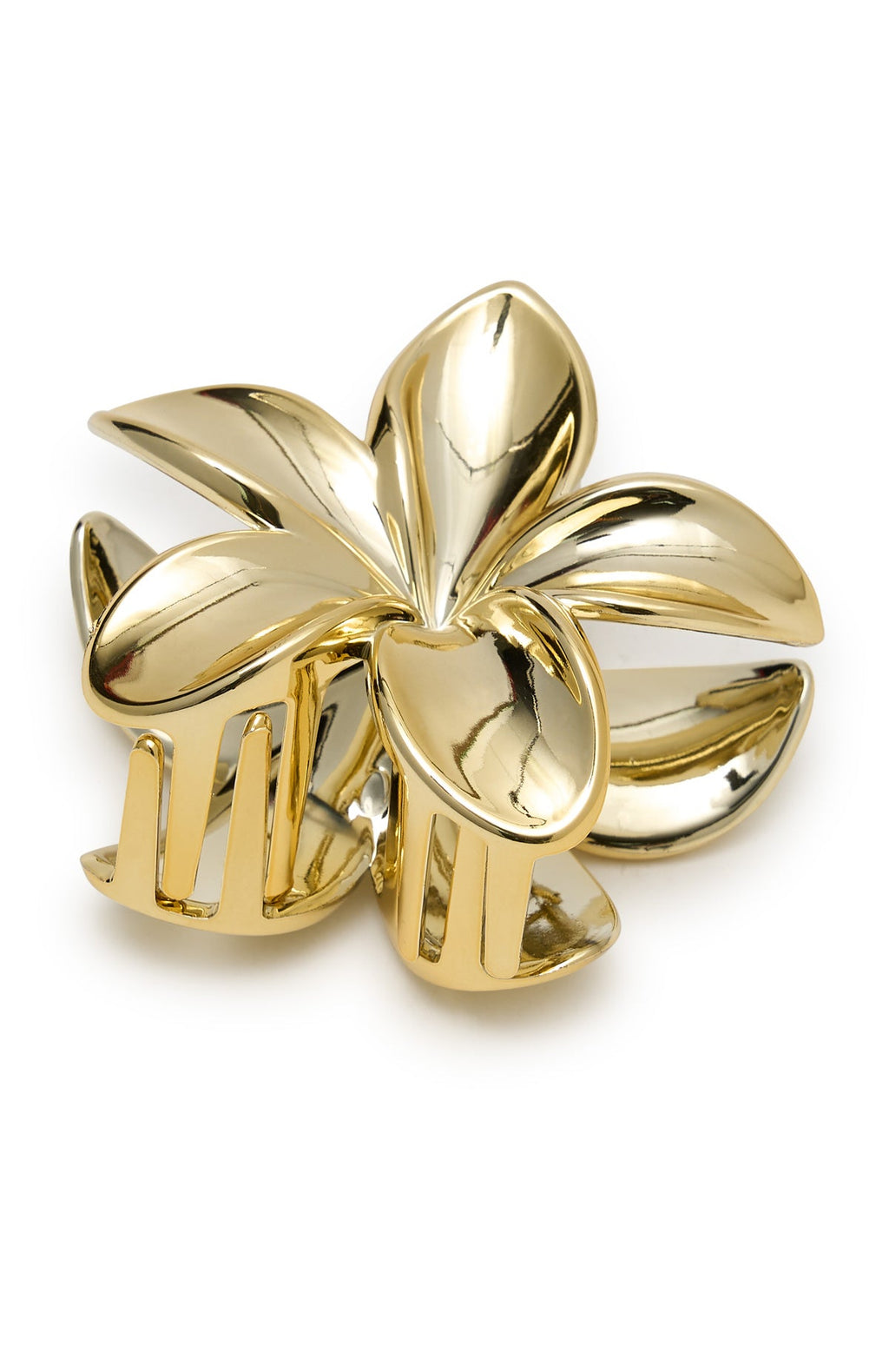 Floral Charm Hair Clip Gold