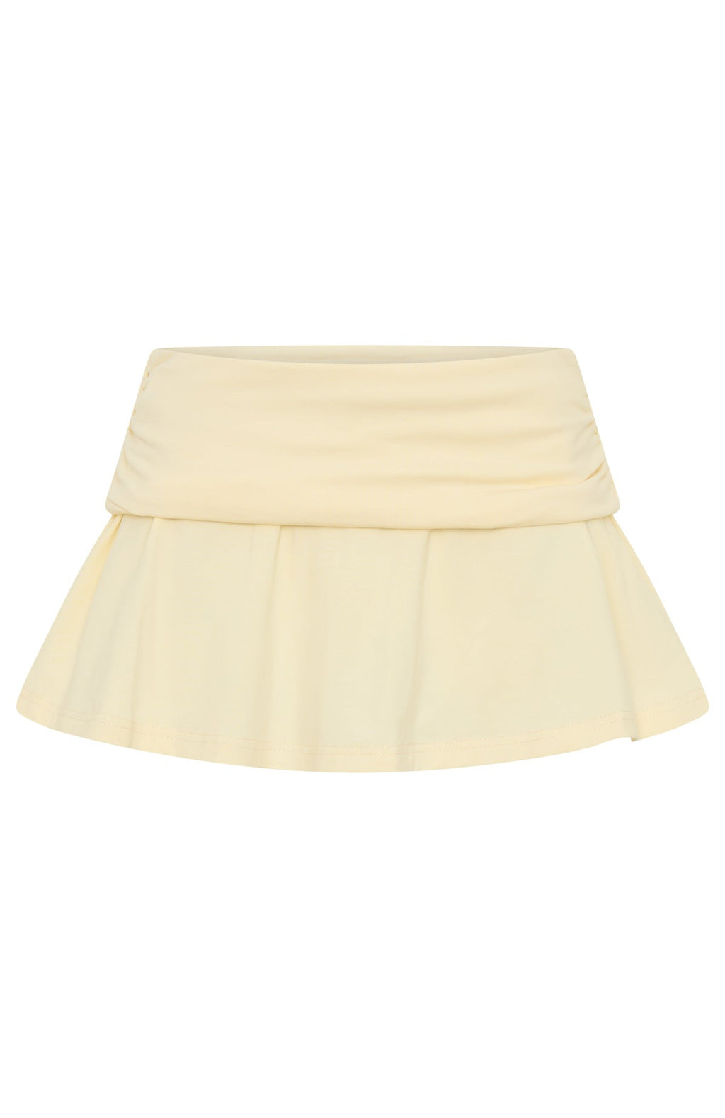 From The Archives Gigi Fold Over Mini Skirt Lemon