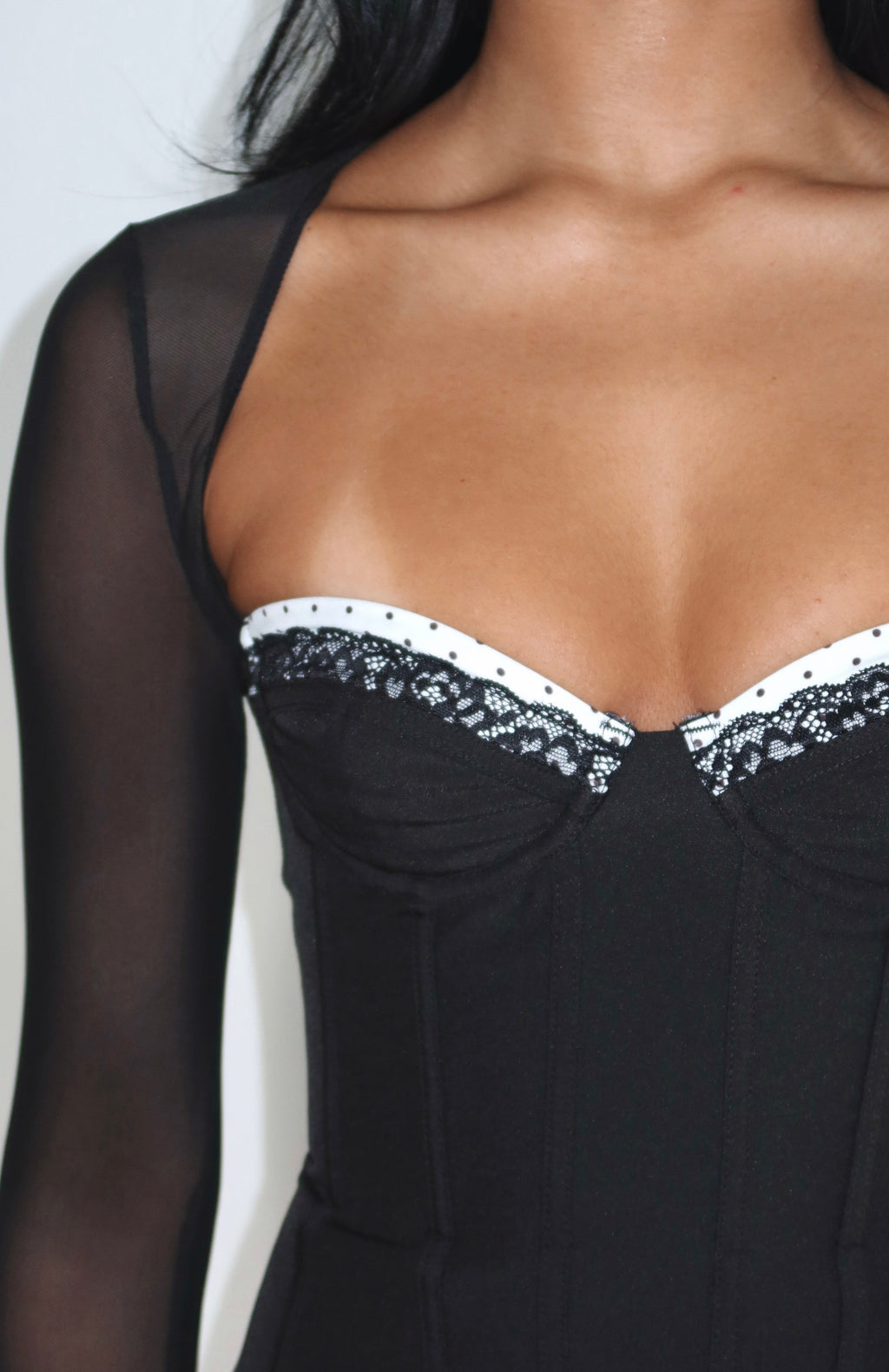 Get Into It Long Sleeve Mini Dress Black