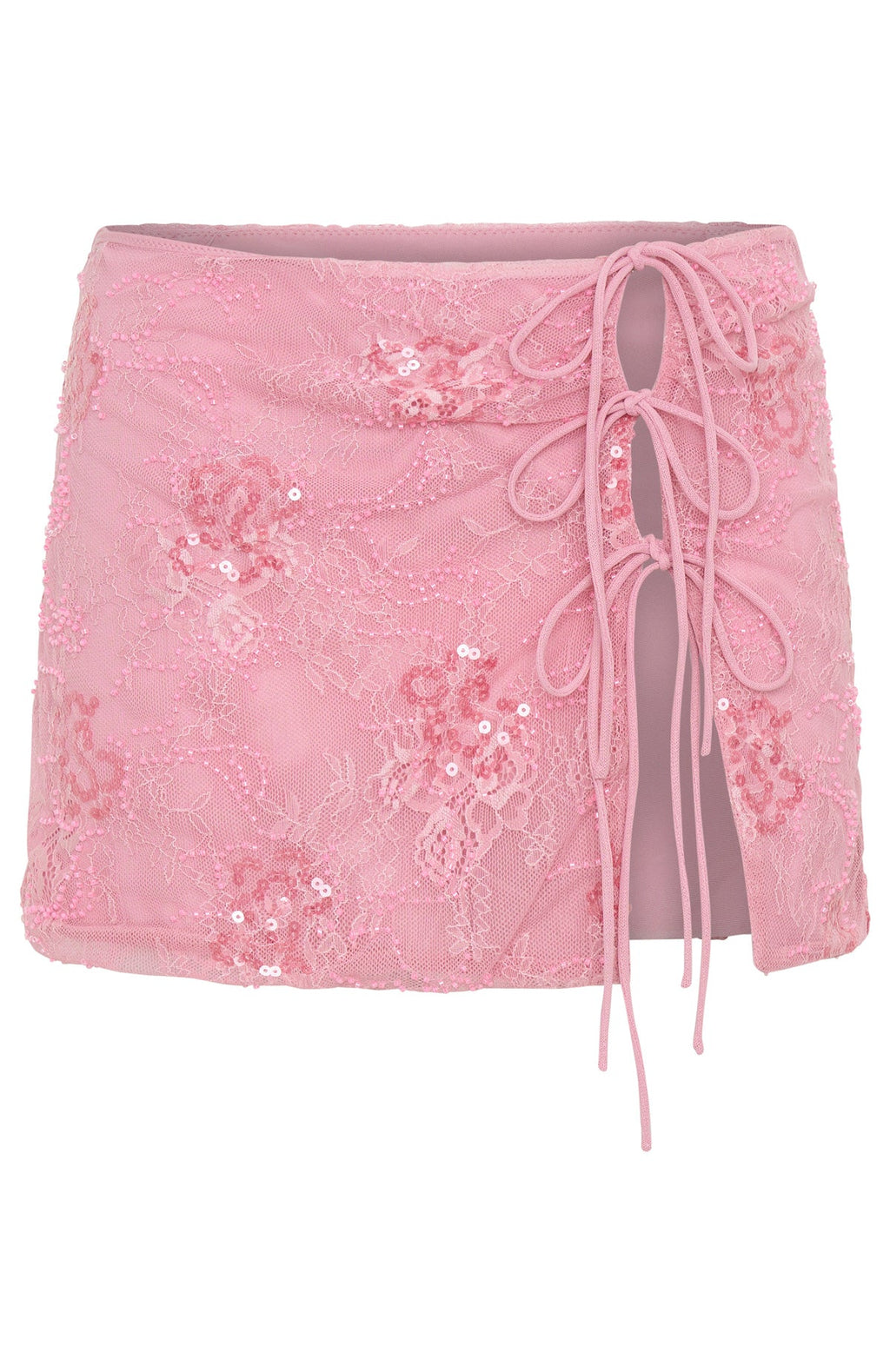 Goddess You Sequin Mini Skirt Pink