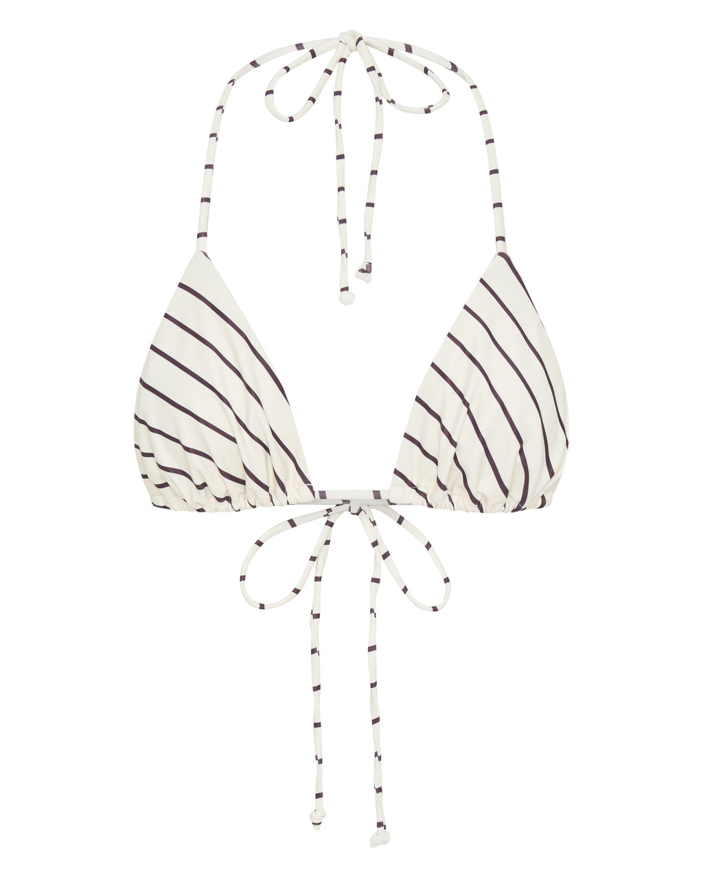 Golden Hour Bikini Top Cream/Choc Stripe