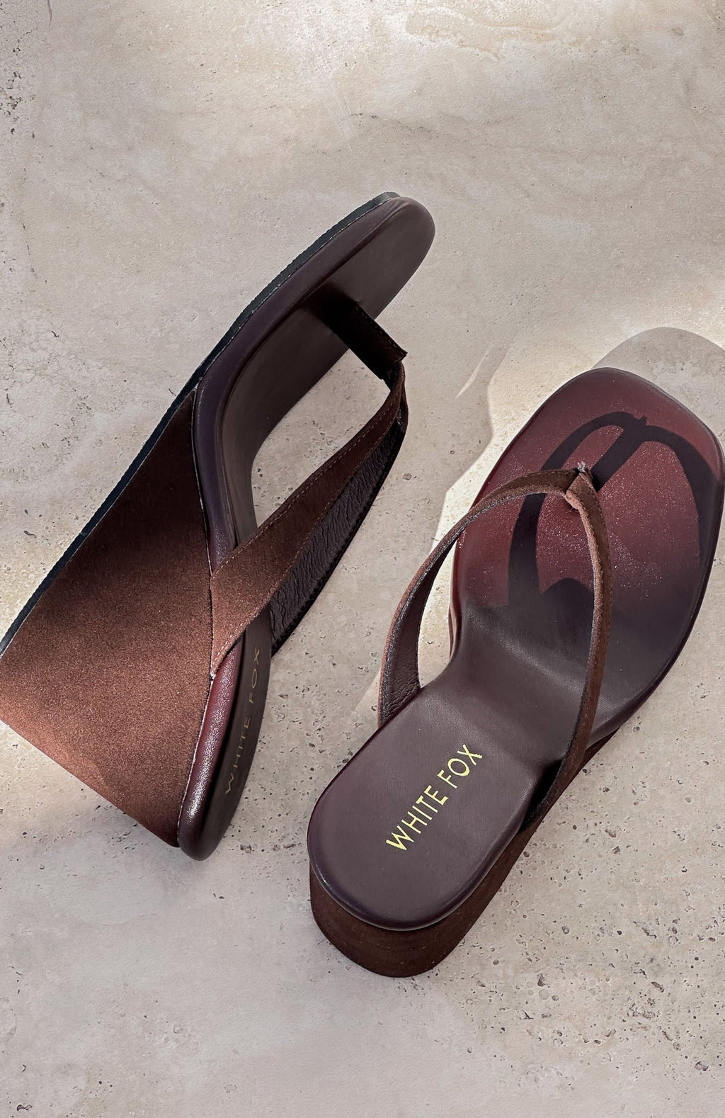 Grace Wedge Chocolate Faux Suede