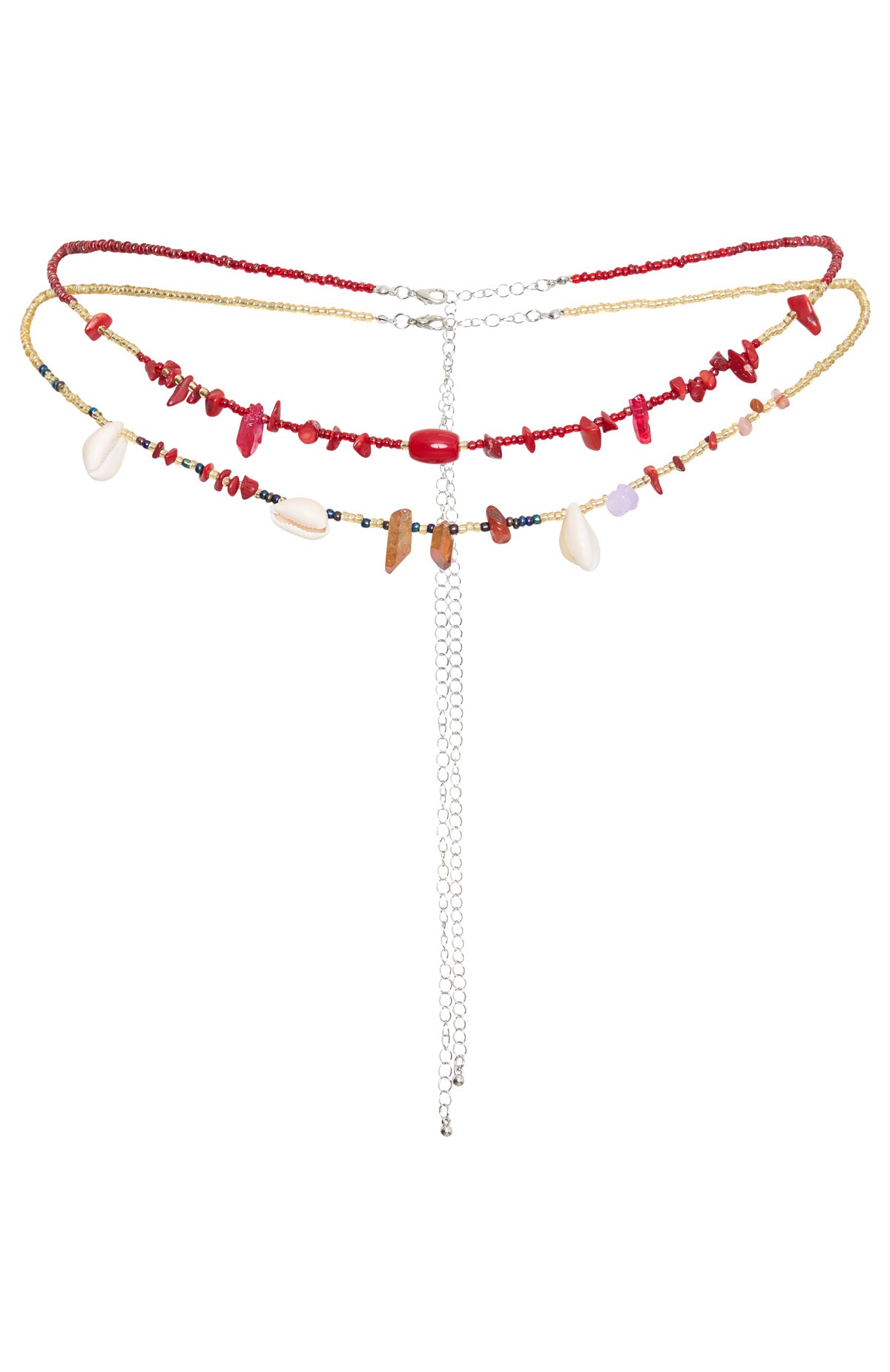 Hanalei Body Chain Red/Gold