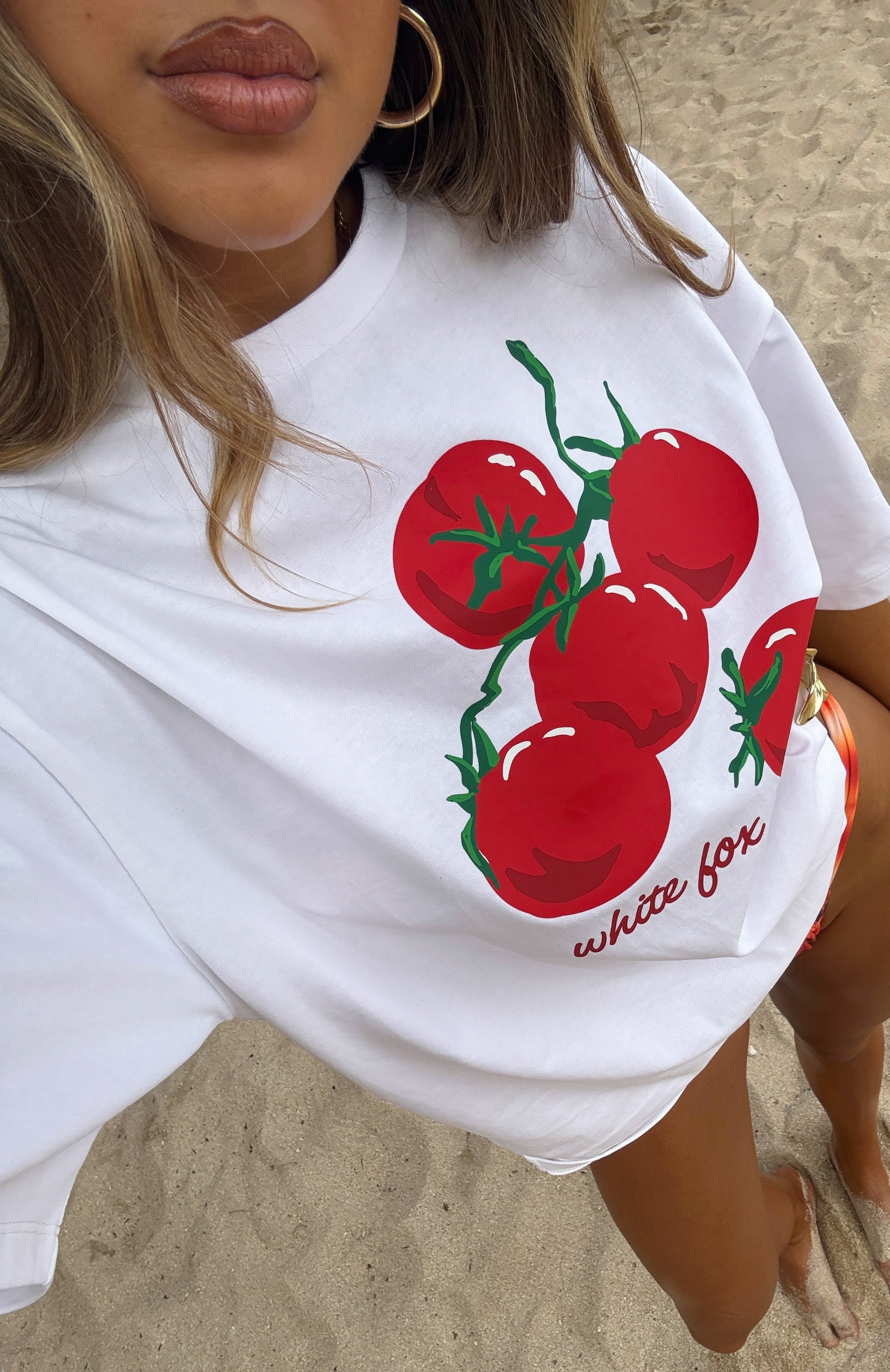 On The Vine Oversized Tee White