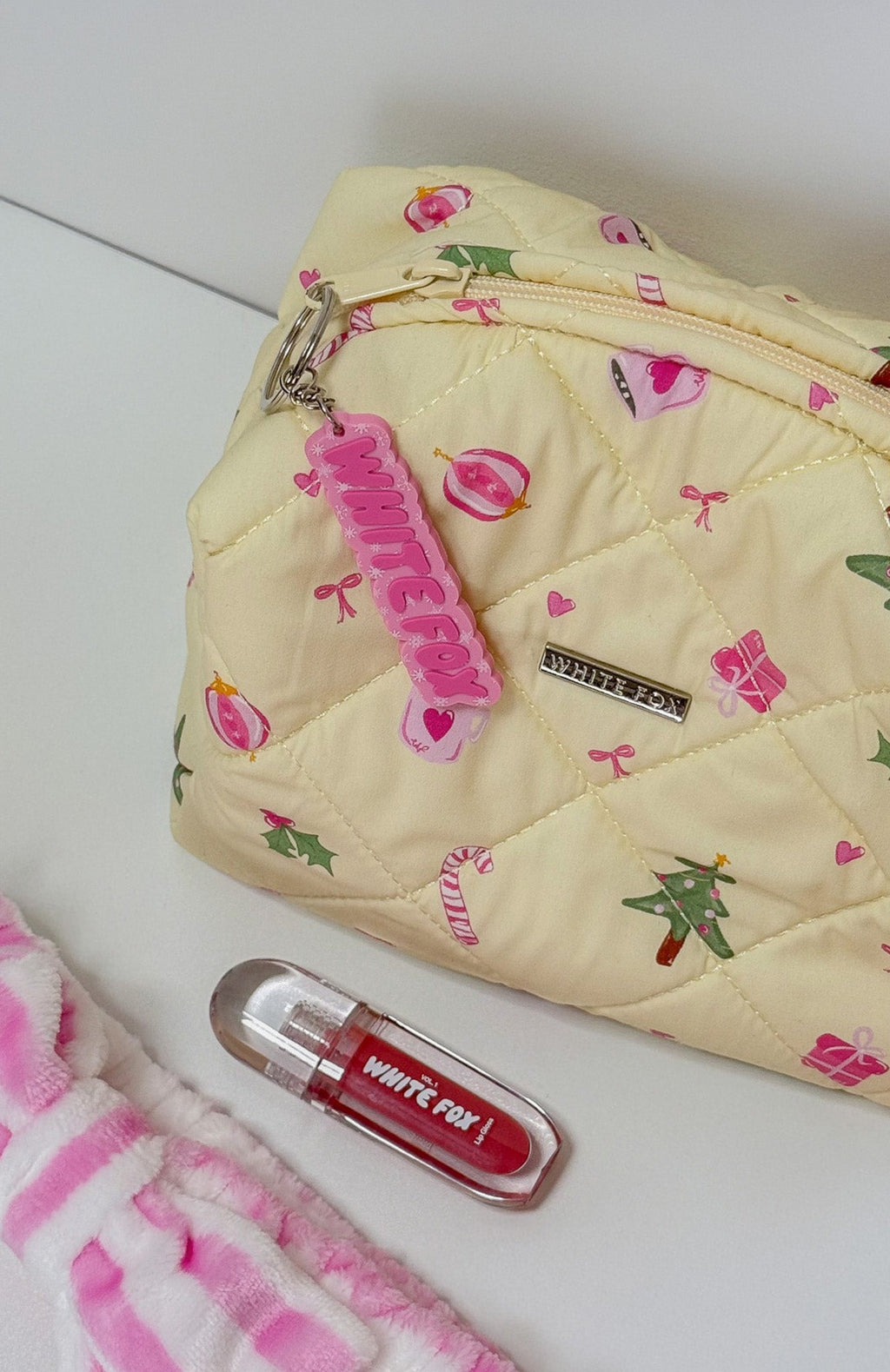 I've Got You Keychain Pink Snowflake