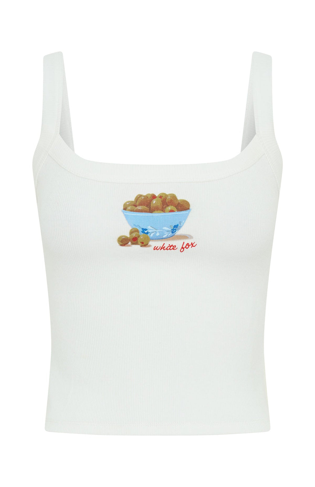 Just A Snack Tank Top White
