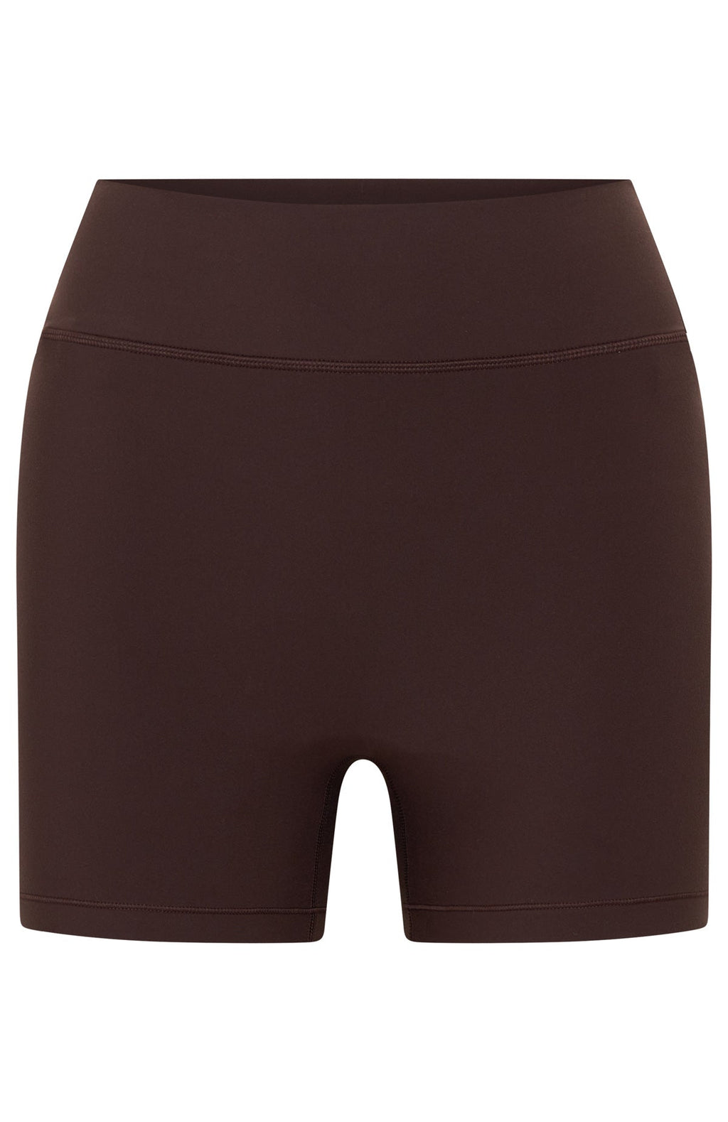 Keep Up High Waisted Shorts 4" Dark Chocolate
