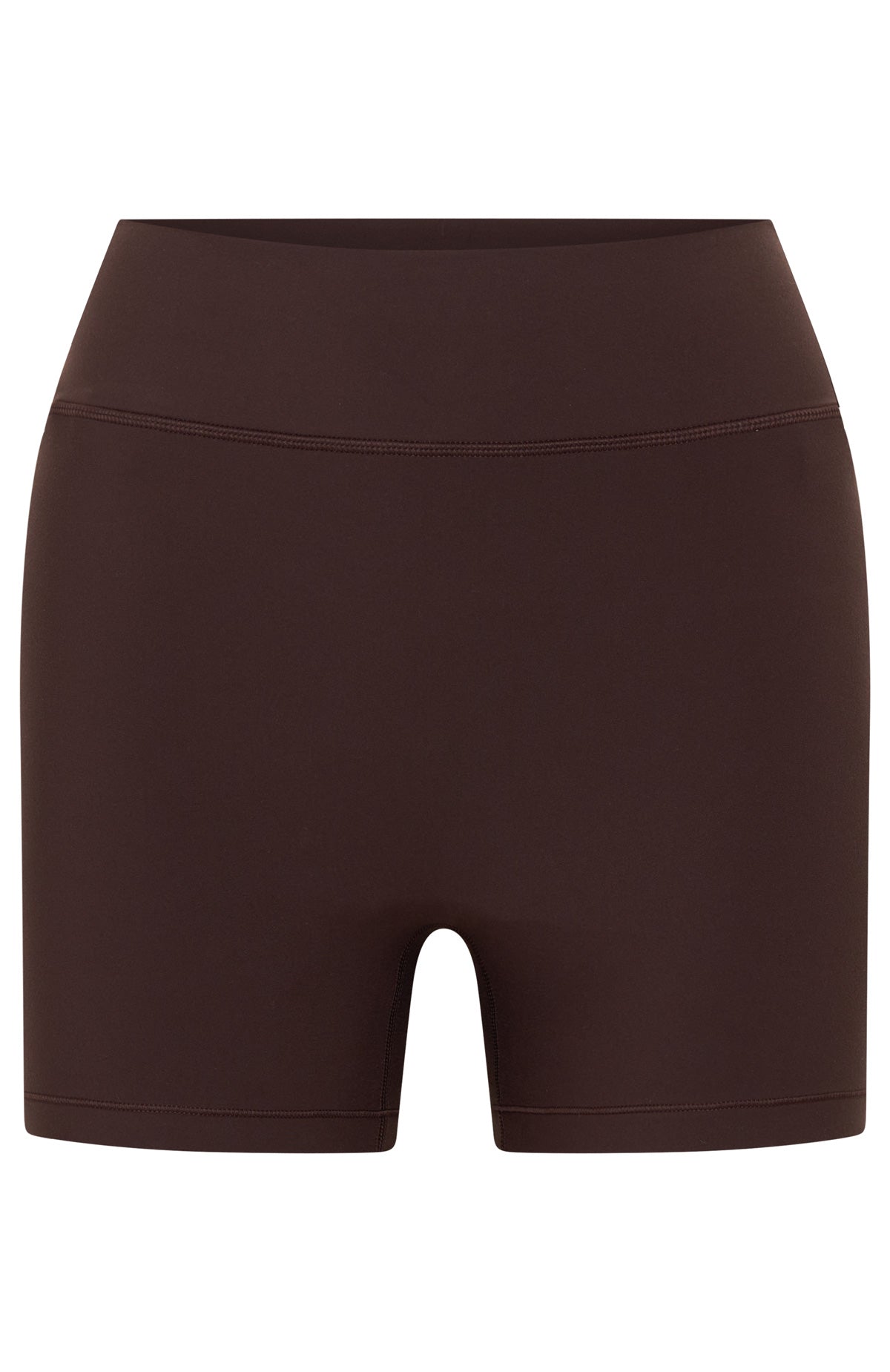 Keep Up High Waisted Shorts 4" Dark Chocolate