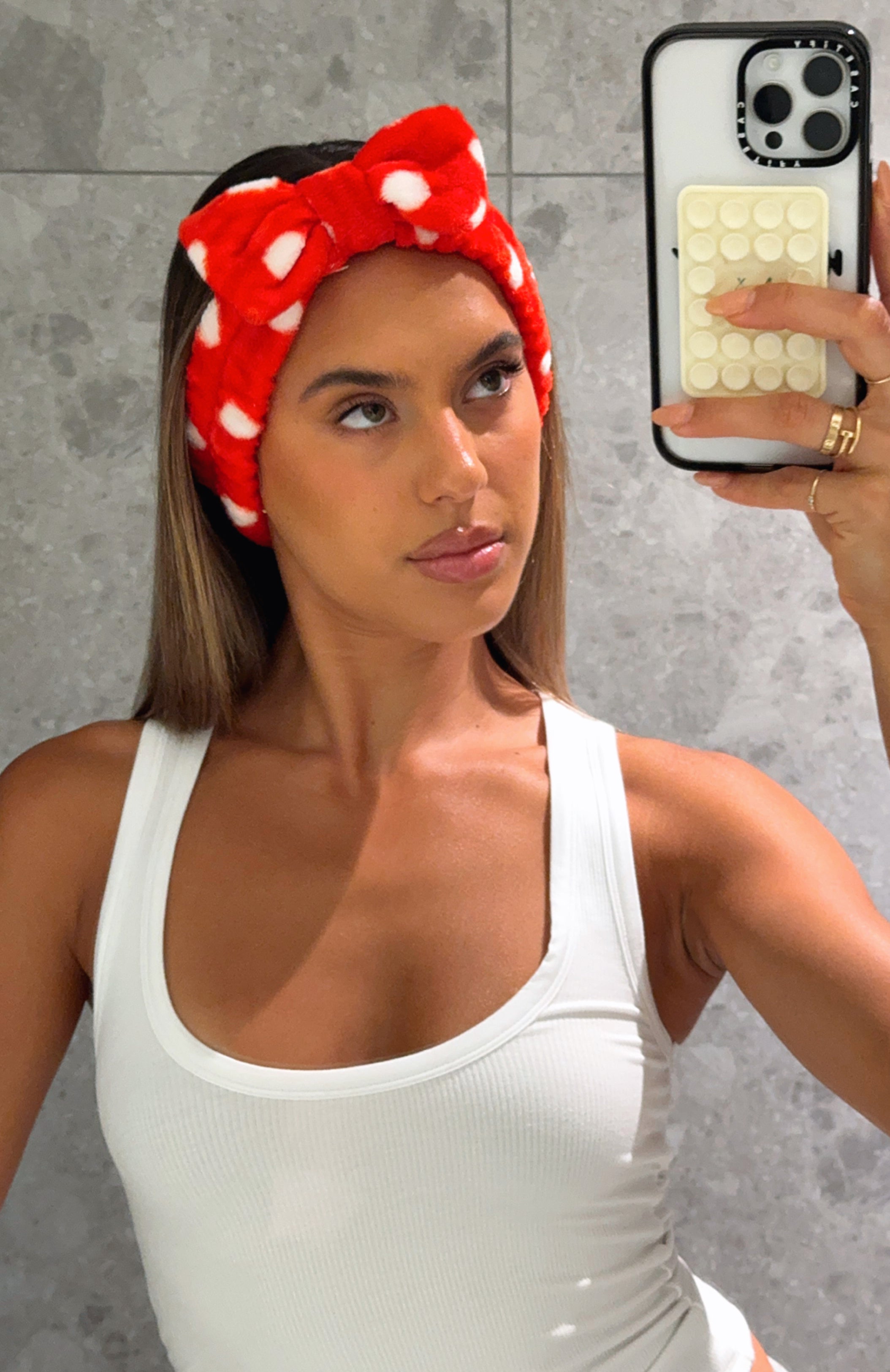 Kesia Beauty Headband 2 Pack Red/White