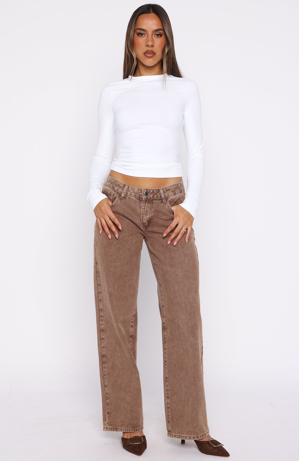 Lose You Long Sleeve Top White