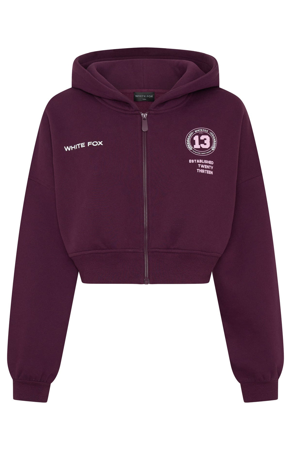 Love For The Game Cropped Zip Hoodie Plum
