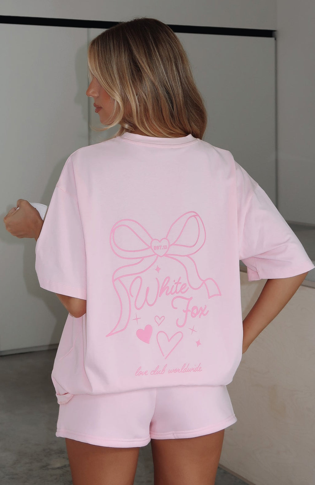 Love You Forever Oversized Tee Pink