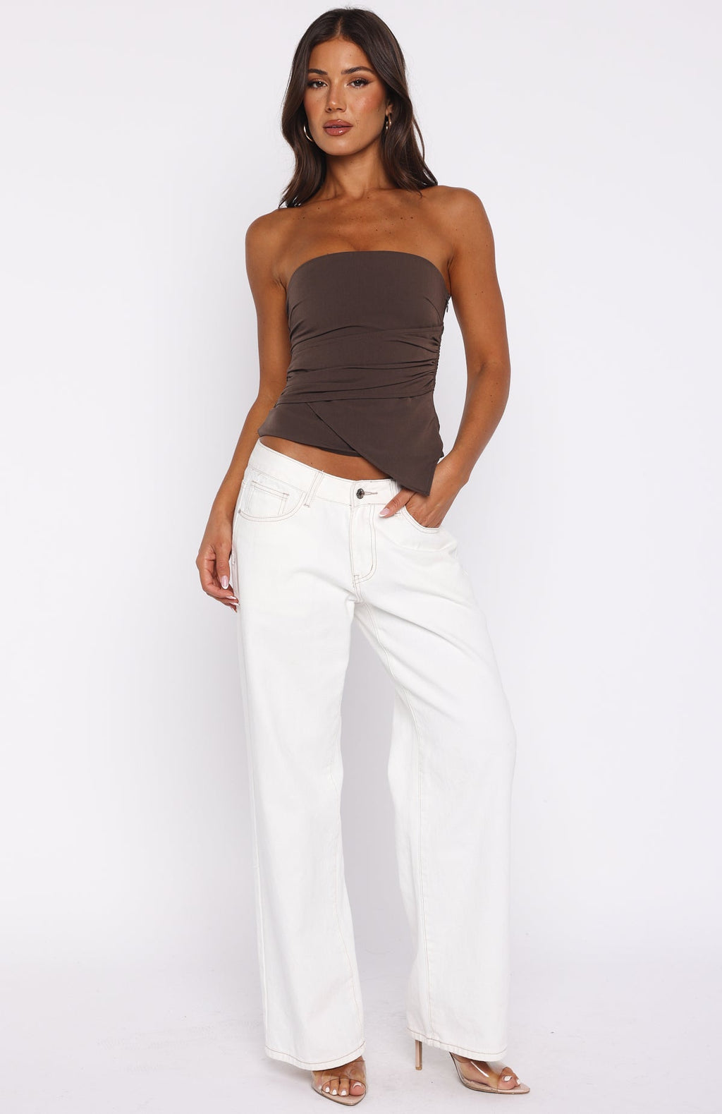 Midnight Ego Strapless Top Cocoa