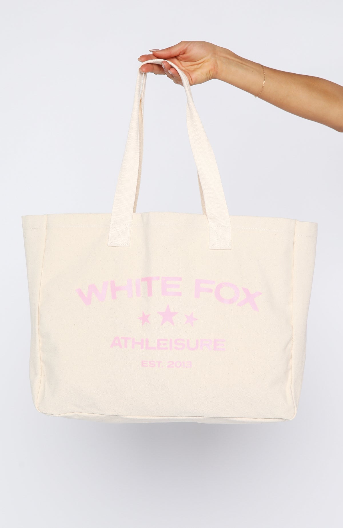 Never Wrong Tote Bag Natural/Pink