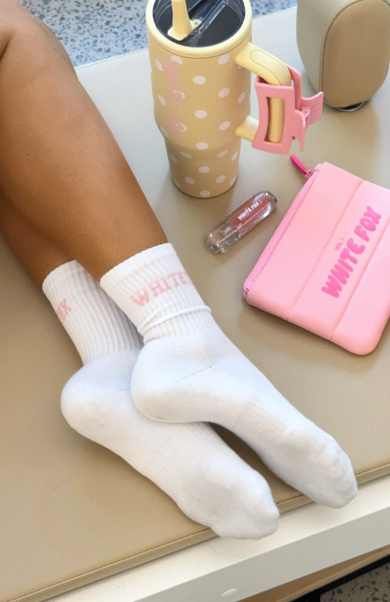 No Convincing Socks 2 Pack White/Honey/Ballet Pink