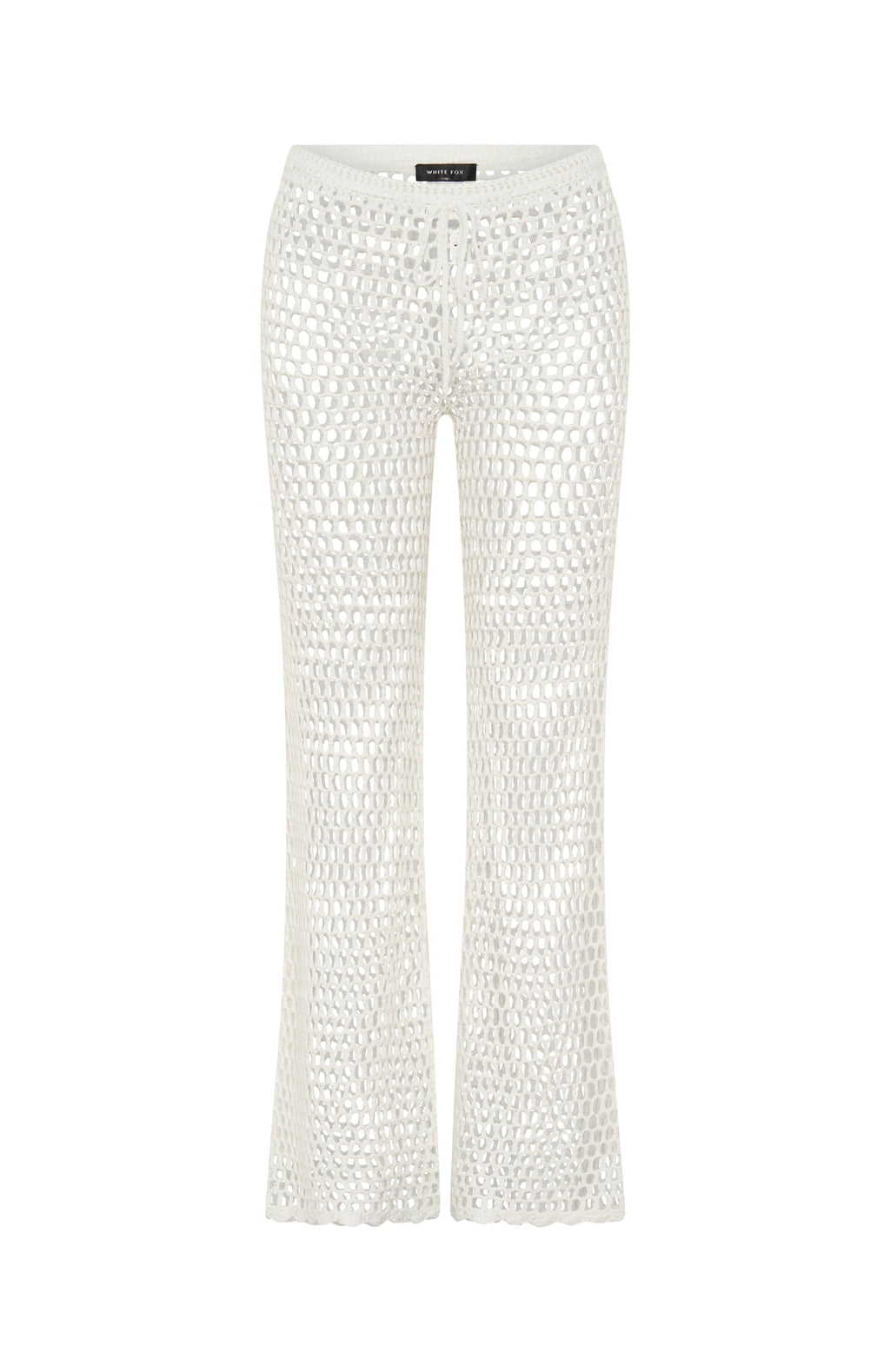 On A Wave Crochet Pants White