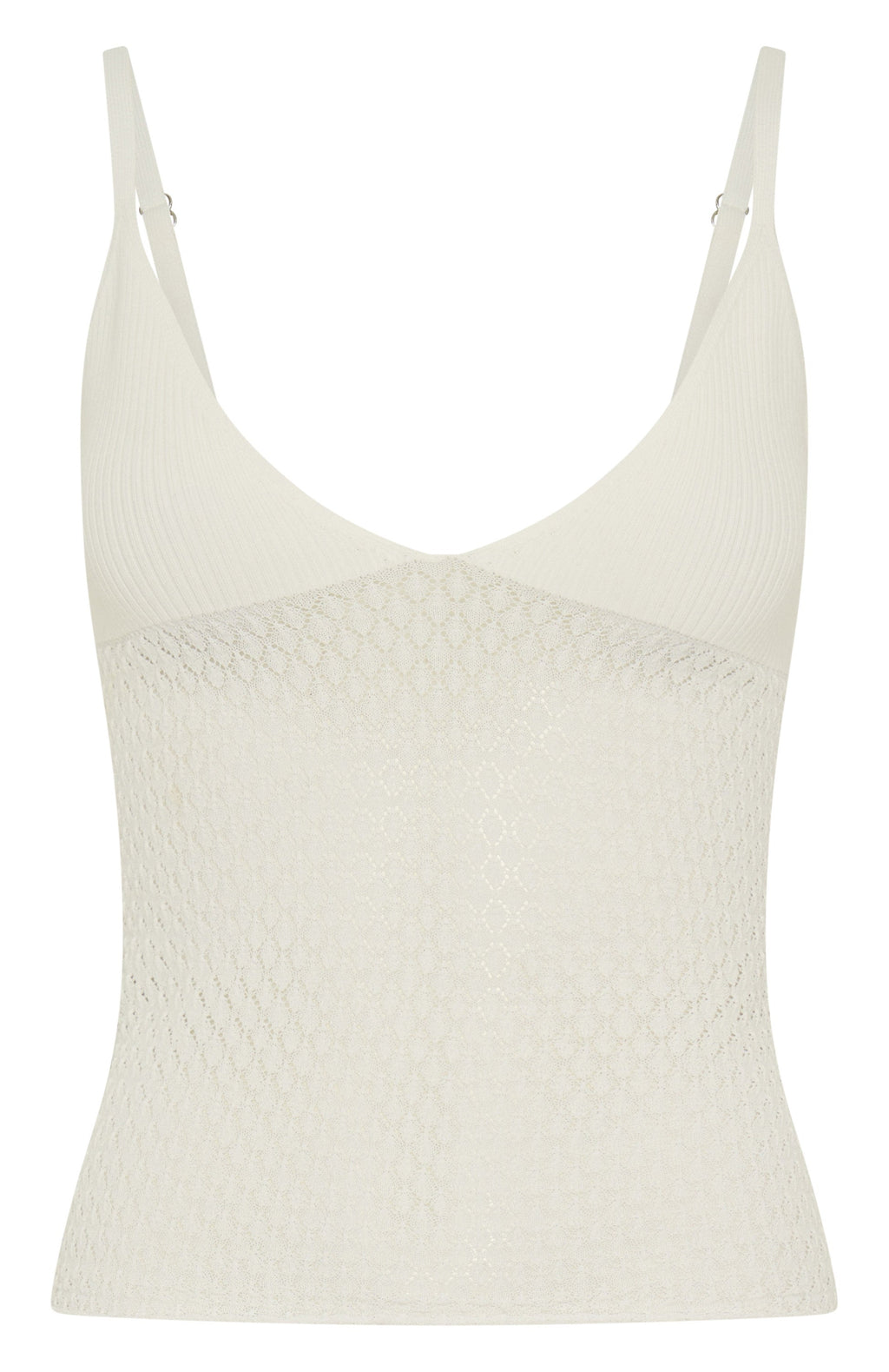 Stand And Stare Knit Top White