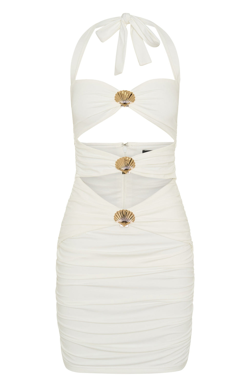 Stepping Back Mini Dress White