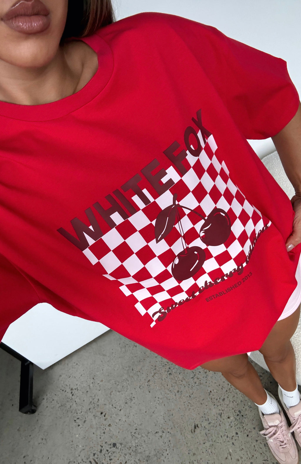 Sweet Cherry Edition Oversized Tee Red