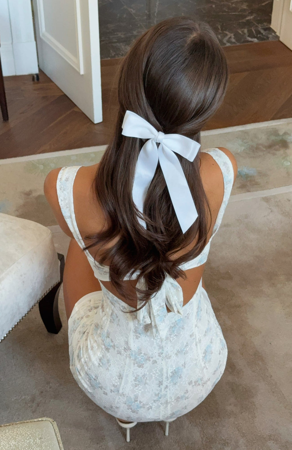 Sweet Serenity Bow Hair Clip White