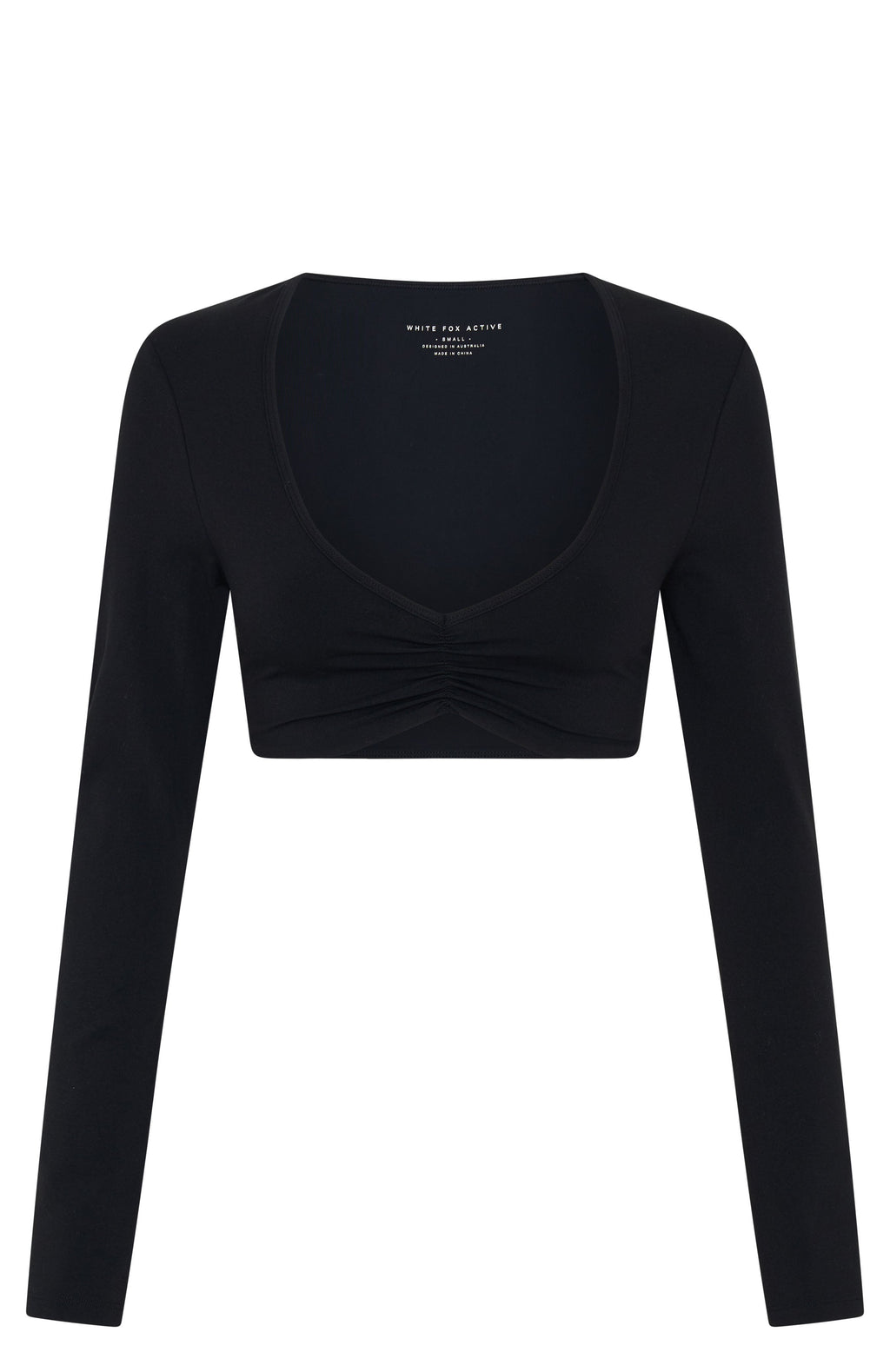 Sync Long Sleeve Crop Black