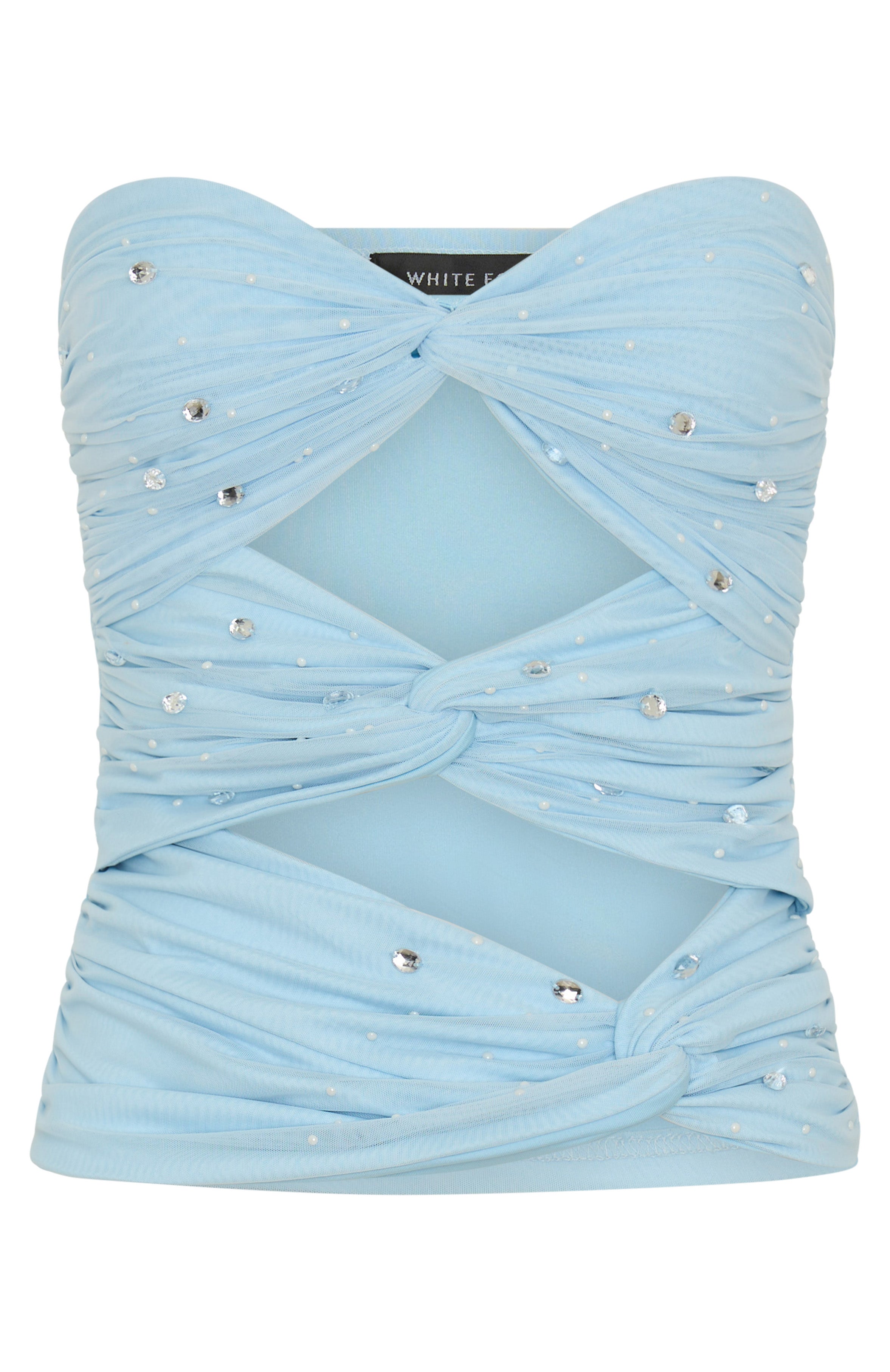 Taking What's Mine Strapless Top Blue