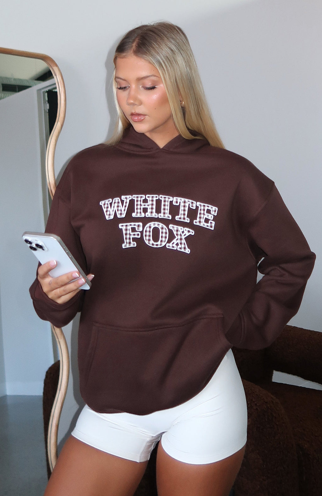 Took The Fall Oversized Hoodie Chocolate