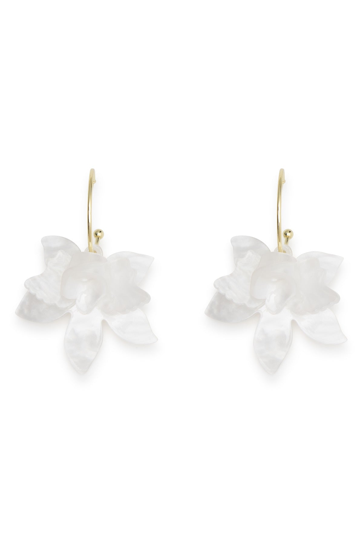 Vivian Earrings White/Gold