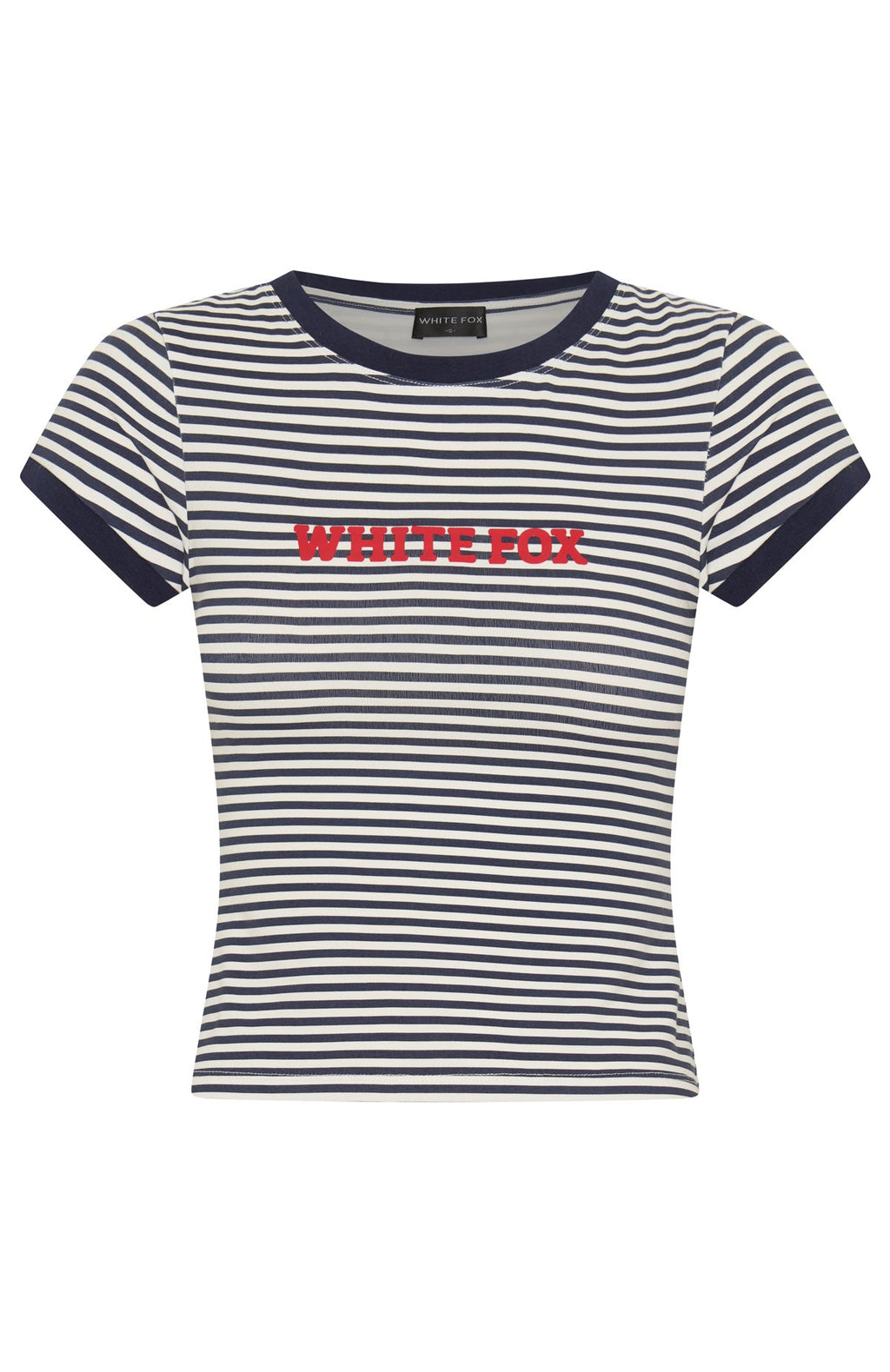 Weekend High Baby Tee Navy Stripe